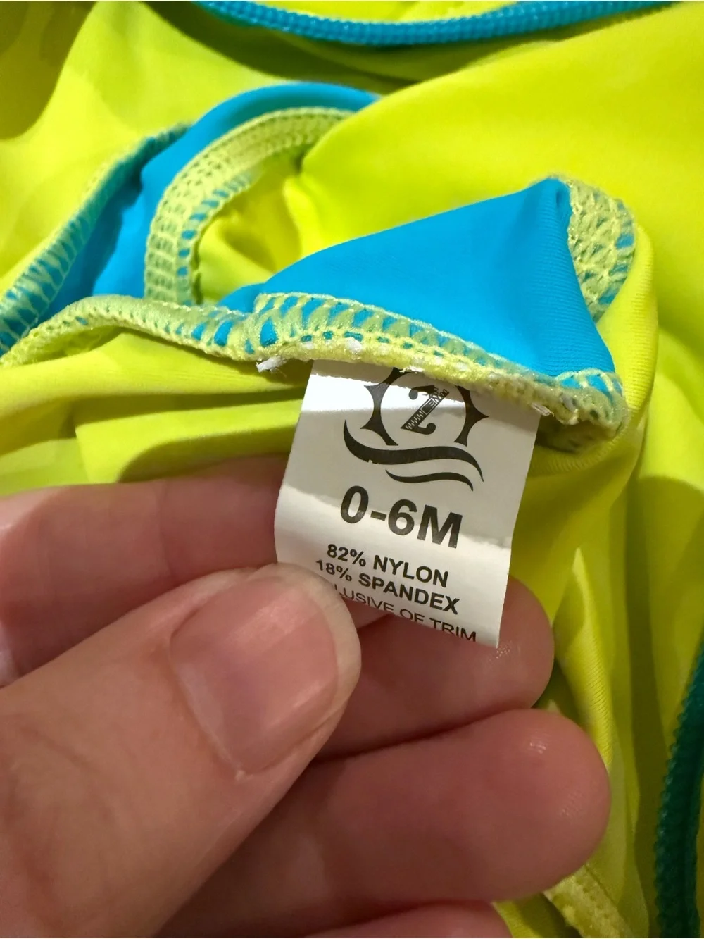 Swimzip Sunsuit Long Sleeve Rashguard Swimsuit in Neon Colors 0-6 Months